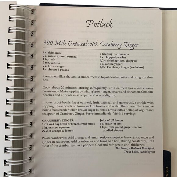 Northwest Mornings Washington Bed & Breakfast Guild Cookbook Favorite Recipes 20 - Picture 13 of 14